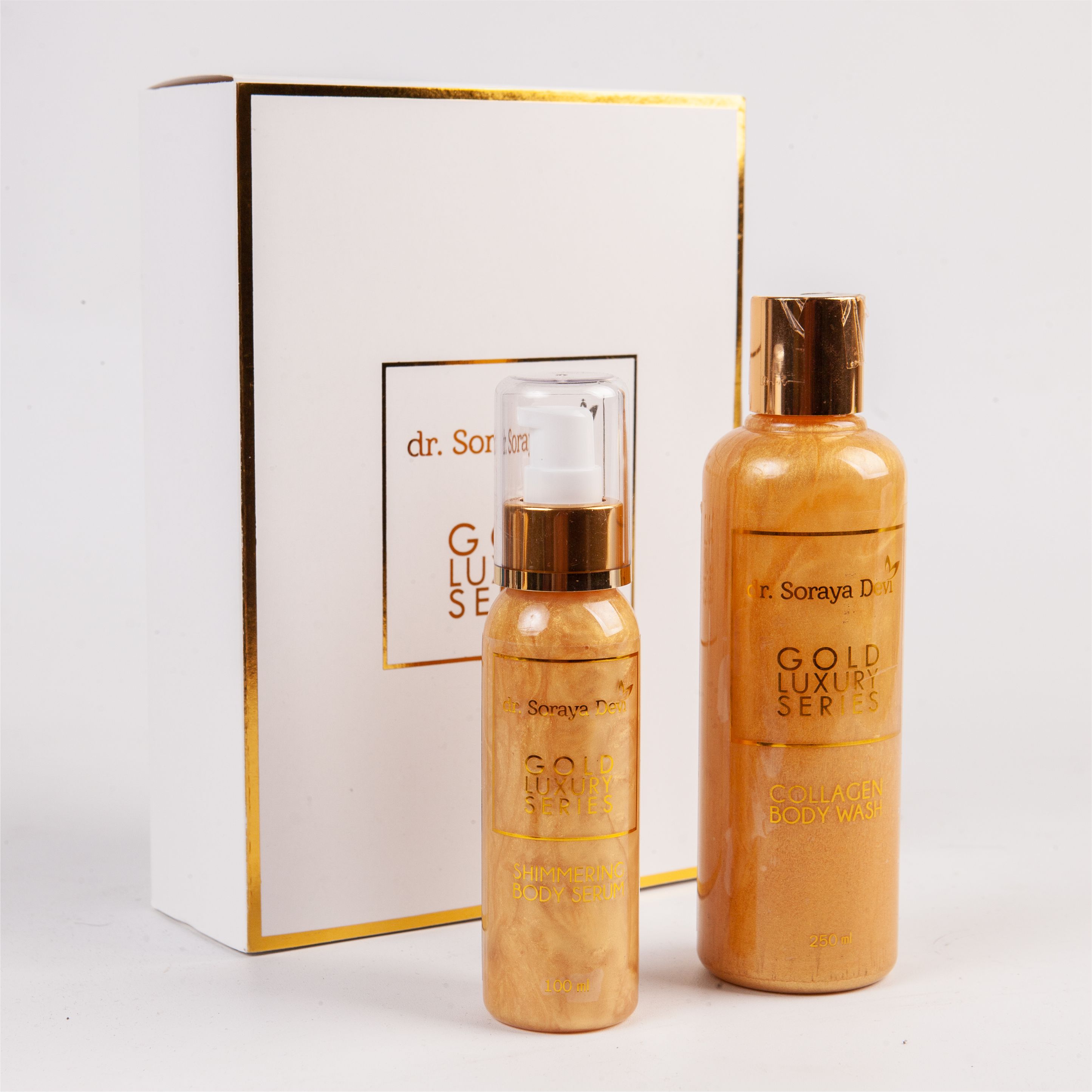 Bundling Gold Luxury Series Collagen Body Wash & Shimmering Body Serum